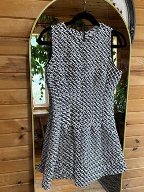 💋Black and White Fitted Dress